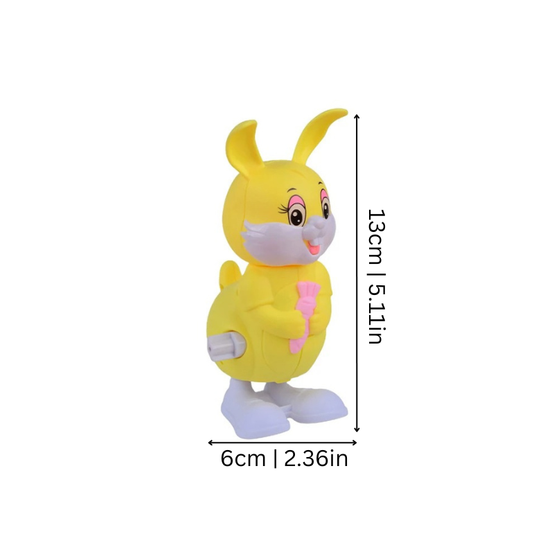 Cute kids' wind-up bunny toy, a perfect gift for educational development and active indoor or outdoor games