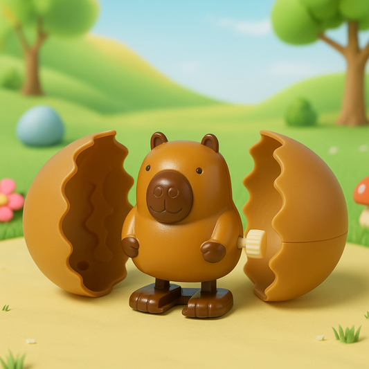 Colorful wind-up surprise animal egg toy for kids, closed
