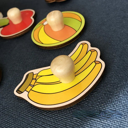 Kids' wooden puzzle, a tactile educational toy helping toddlers with shape recognition