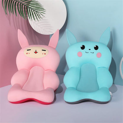 Comfort Baby Bath Pillow, non-slip infant shower seat pad for safe newborn bathing, quick dry material.