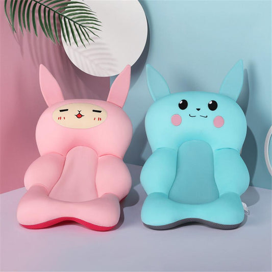 Comfort Baby Bath Pillow, non-slip infant shower seat pad for safe newborn bathing, quick dry material.