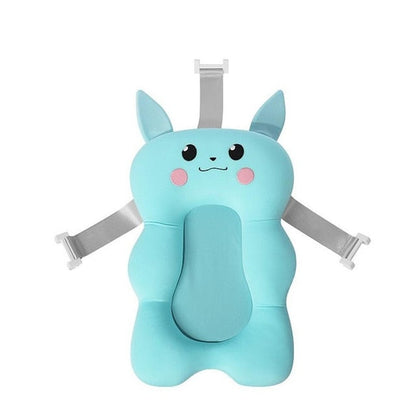 Soft baby shower pad, non-slip infant bath support pillow for secure and comfortable newborn bathing.