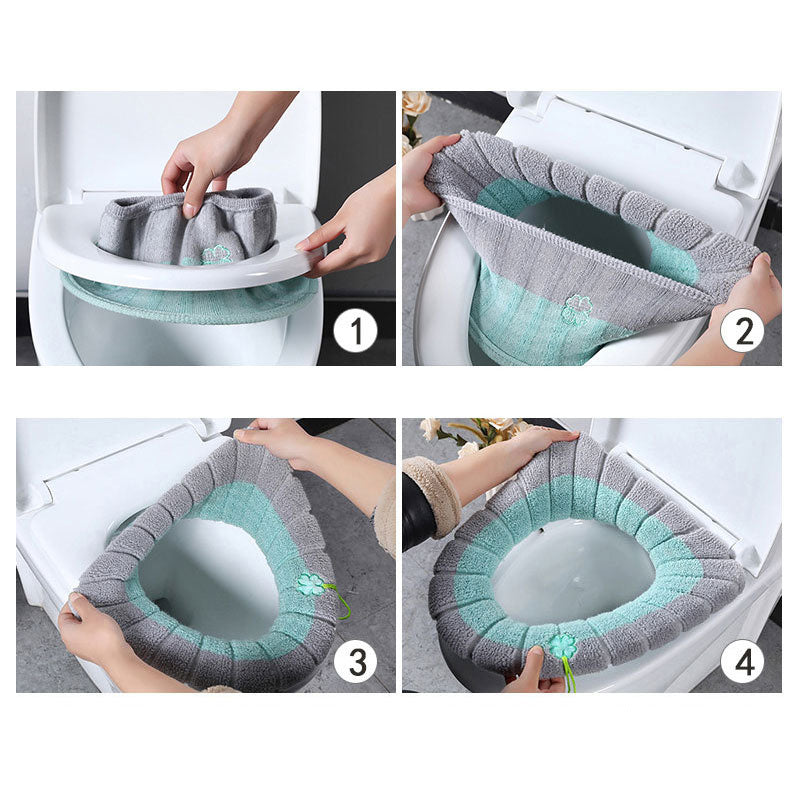 Portable comfort toilet seat cushion with convenient handle for potty use