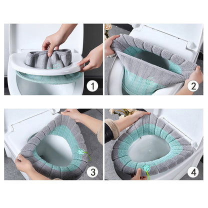 Portable comfort toilet seat cushion with convenient handle for potty use