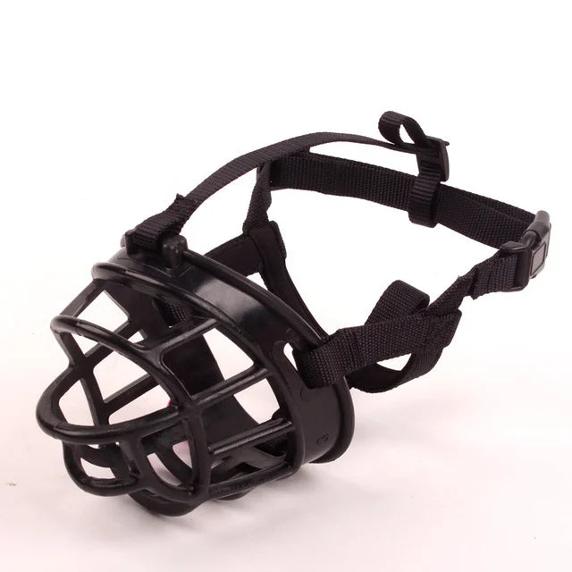 Adjustable silicone pet muzzle designed for effective dog training, preventing bites & promoting safety.