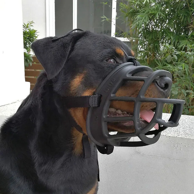 Lightweight silicone dog muzzle, ideal for daily wear, training, and keeping your pet safe.