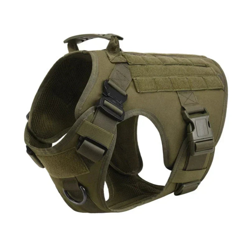 Comfortable black no-pull dog harness for stress-free walks & training. Adjustable pet vest for canine control.