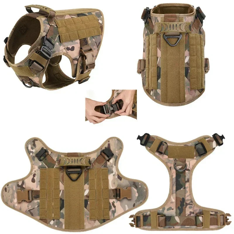 Adjustable no-pull dog training vest, comfortable & durable for all canines. Perfect for stress-free walks.