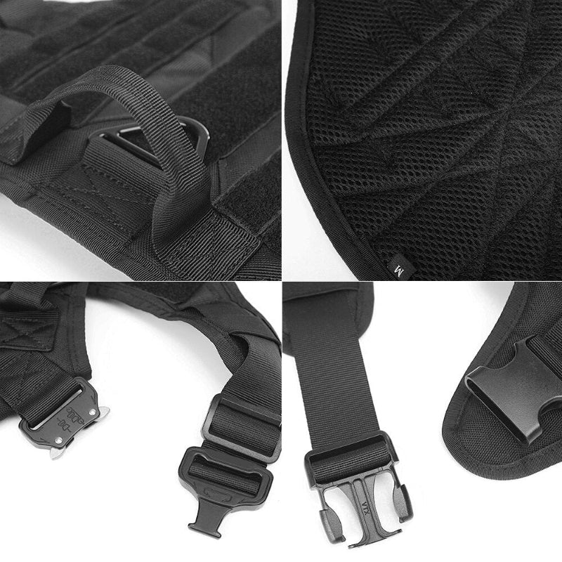 Comfortable no-pull dog harness in brown, great for outdoor dog walking & training. Durable and adjustable.