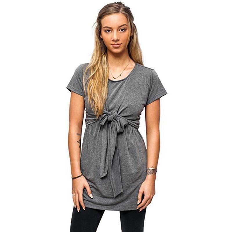 Women's postpartum top, a soft short sleeve tee for comfortable feeding