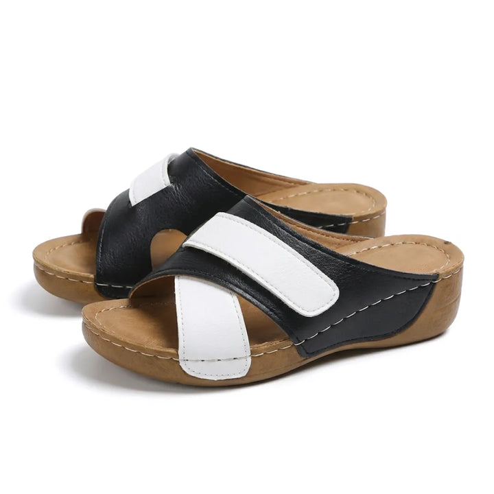Lightweight women's orthopedic wedge sandals, adjustable for a perfect, secure fit.