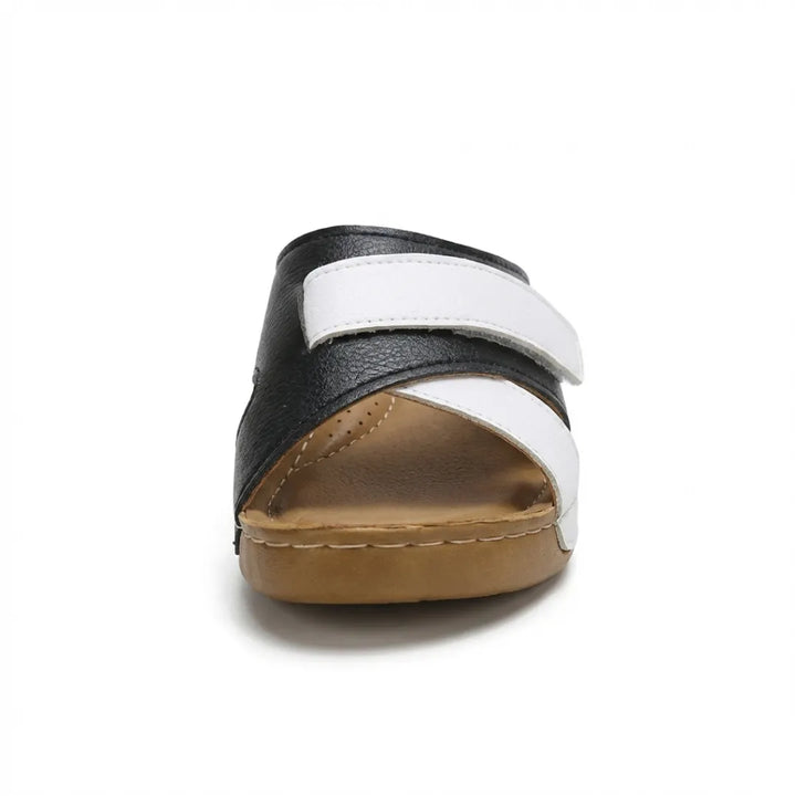 Women's summer footwear: orthopedic wedge sandals with excellent arch support.