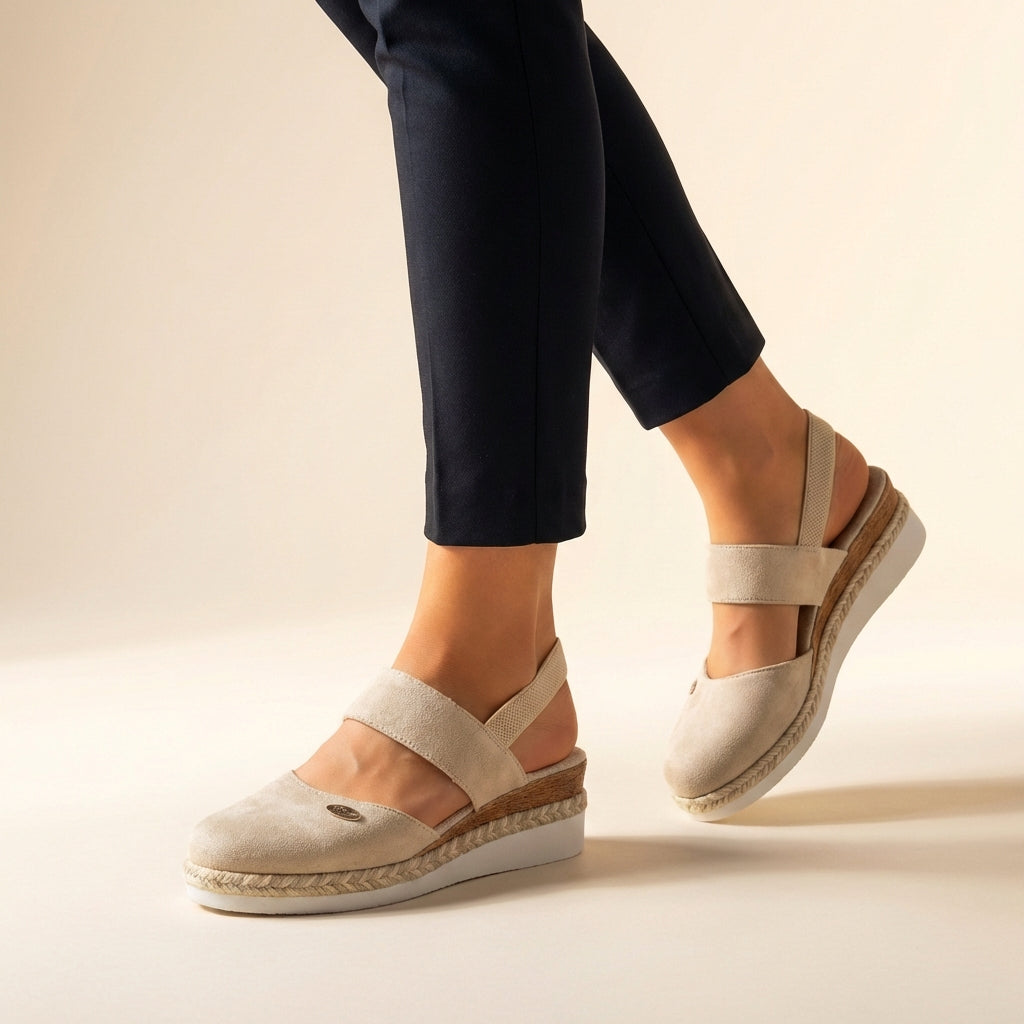Comfortable women's platform espadrille sandals, perfect for summer casual wear.