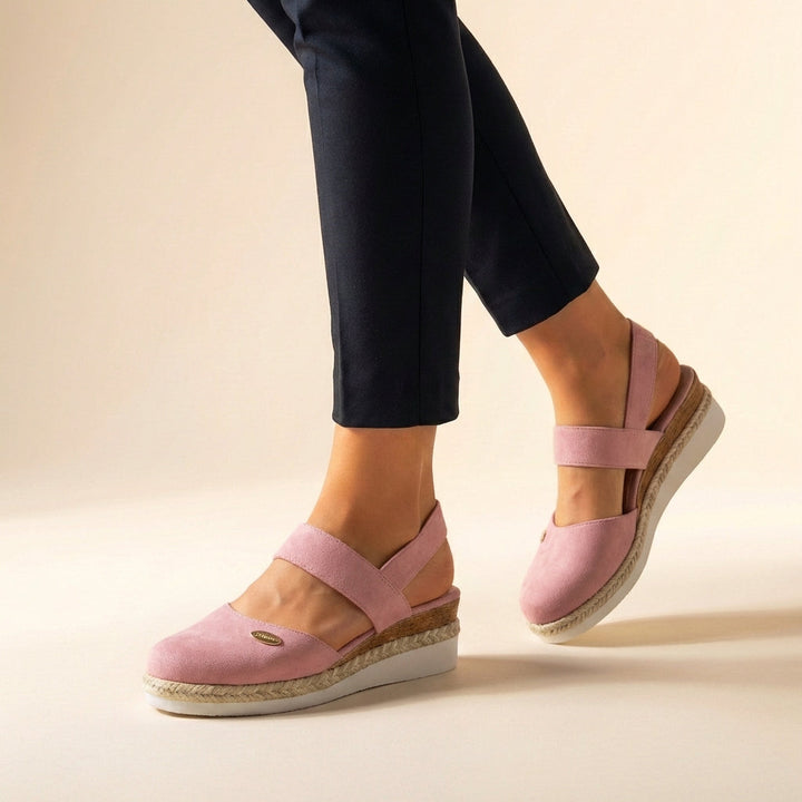 Stylish women's wedge espadrille sandals for fashionable summer outfits and everyday wear.