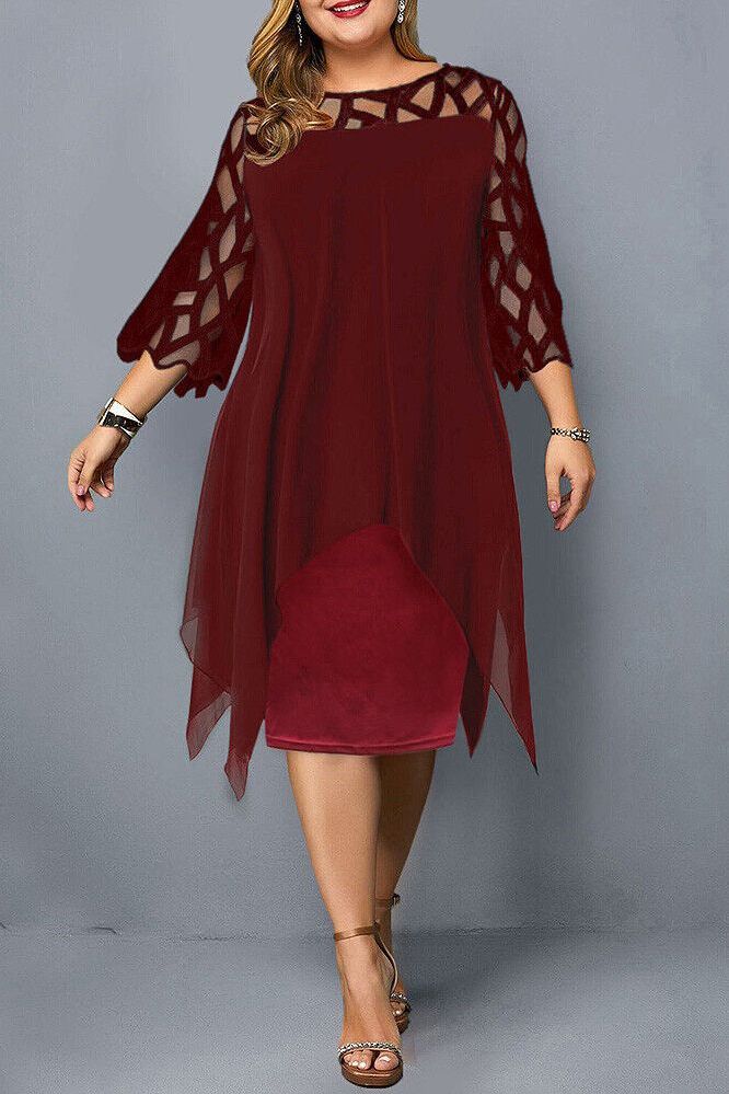 Soft stretch midi dress for women, offering comfortable and flattering everyday wear.