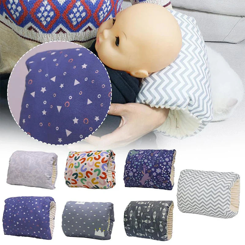 Close-up of the soft fabric of the Comfy Cradle Nursing Arm Pillow, a must-have nursing accessory.