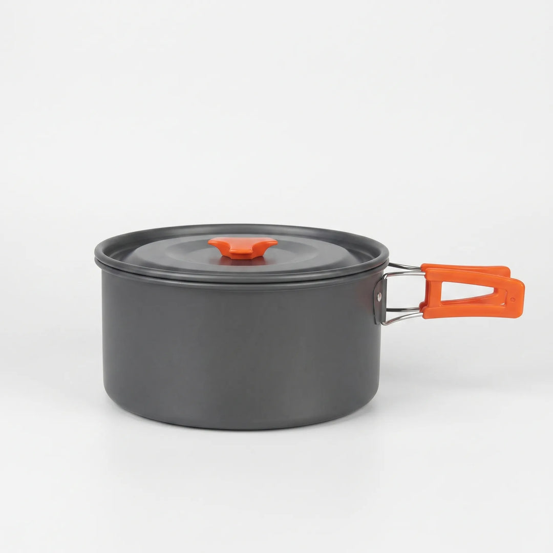 Lightweight portable cook set, essential camping cookware for your outdoor kitchen & hiking gear.