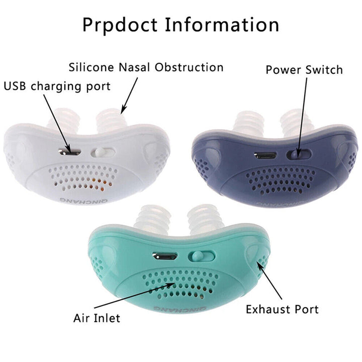 Portable anti-snoring device & sleep apnea machine. Compact CPAP alternative for quiet, personal health & restful nights.