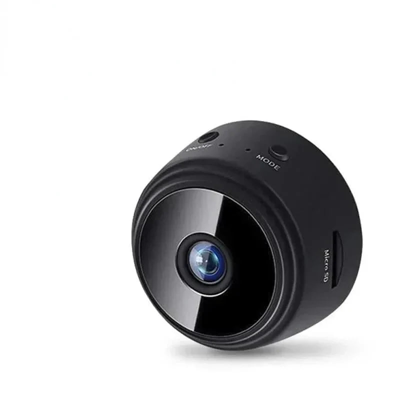 Discreet surveillance with a compact HD security camera, night vision and mobile app control.