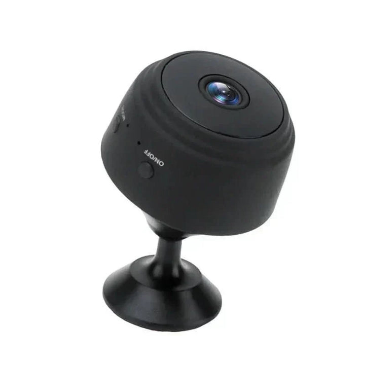 Mini HD security camera, ideal for hidden home security, featuring night vision & app monitoring.