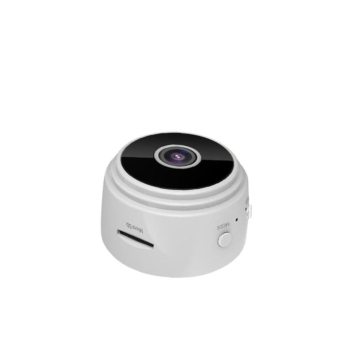 Control your home security from anywhere with this compact HD camera, night vision & app.