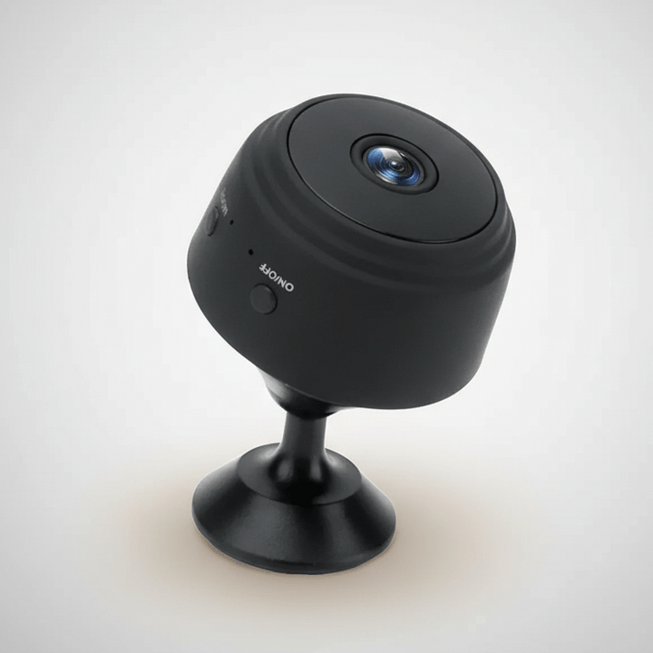 Advanced compact HD wireless security camera with night vision & smartphone app control.