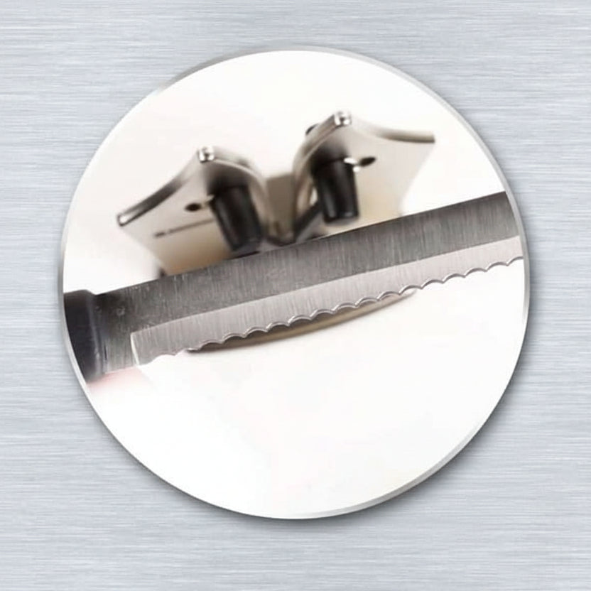 Portable knife sharpener, perfect for quick and effective sharpening of all types of kitchen knives and tools.