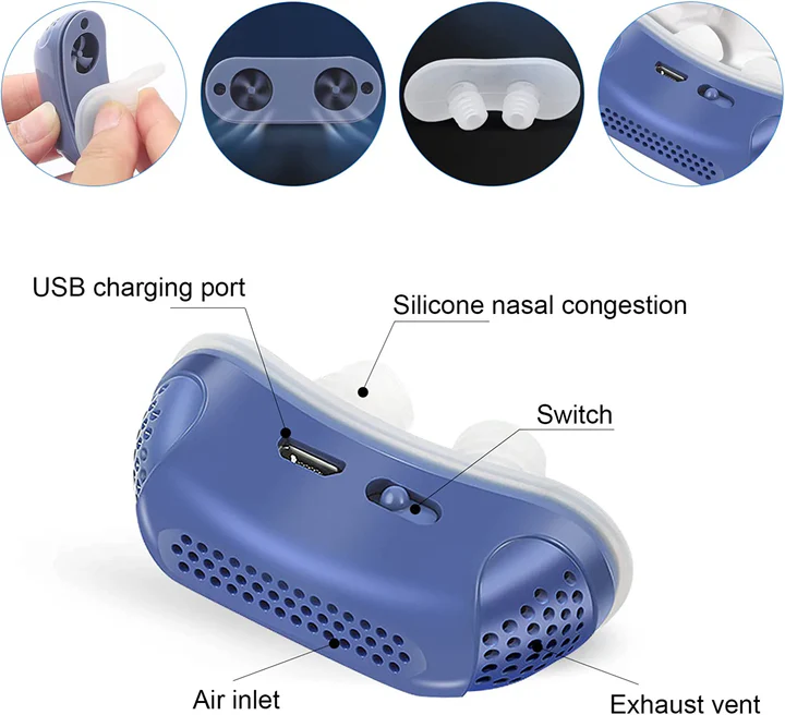 Portable maskless nasal CPAP device, perfect travel CPAP for sleep apnea & anti-snoring. Easy to use.