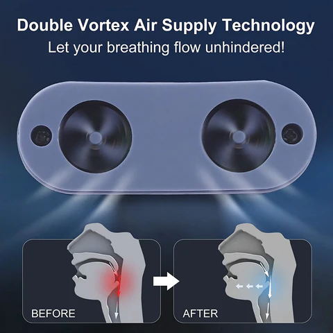 Effective portable maskless nasal CPAP device for sleep apnea & snoring treatment. Discreet sleep aid.