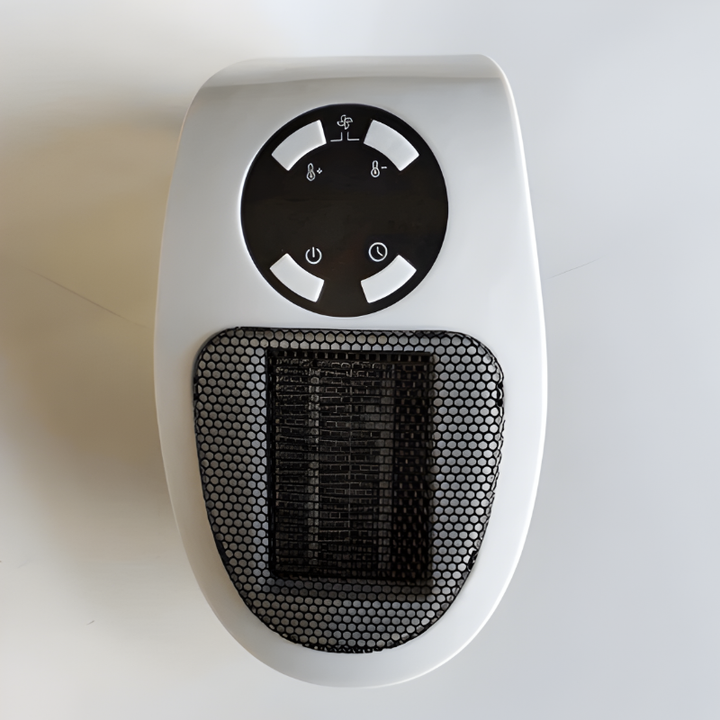 Desk personal heater, compact and quiet for office warmth, enhancing workspace comfort.