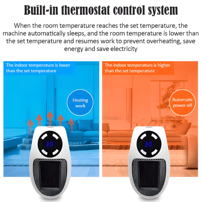 Targeted personal space heater, delivering focused warmth for individual comfort in home or office.