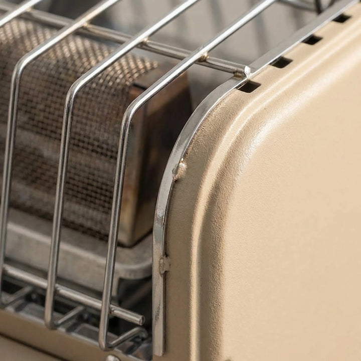 Durable outdoor portable gas heater provides instant warmth for camping, fishing, and emergency heating needs.