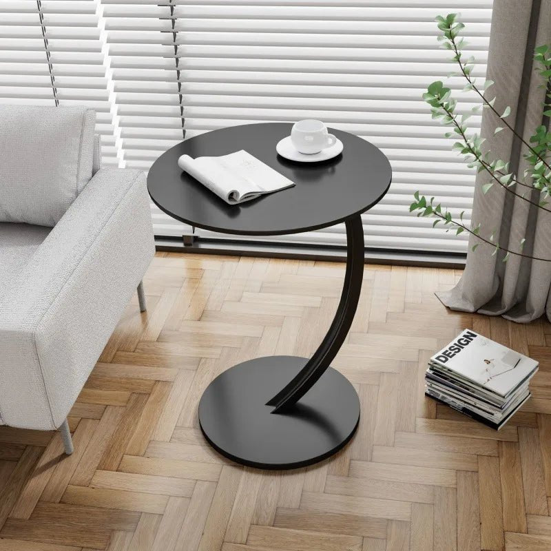 Home decor round table, reinforced & compact for small living.