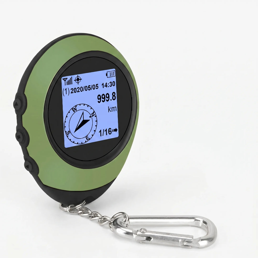 Unisex compact handheld GPS navigator, perfect for travel & camping. Durable outdoor adventure gear.