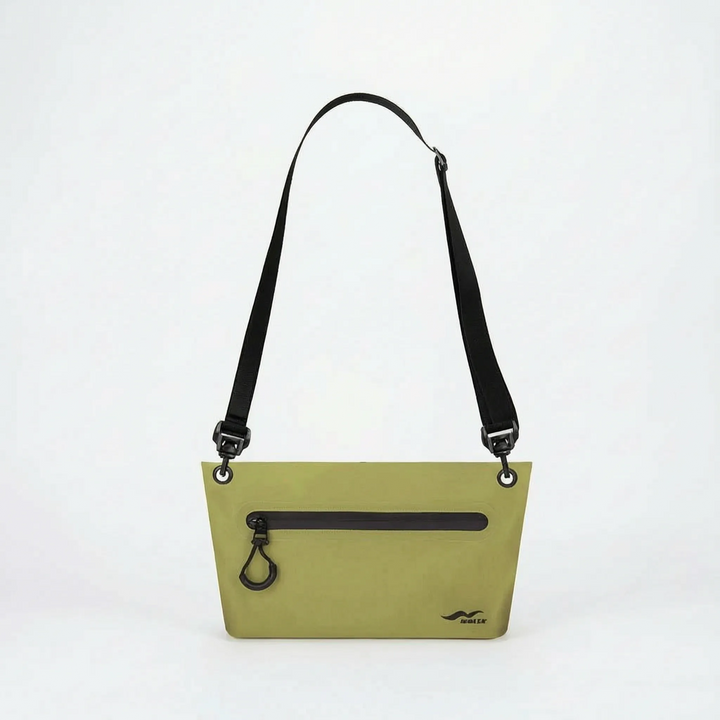 Multi-use dry bag, serving as a small beach bag or travel essential, offering water-resistant protection.