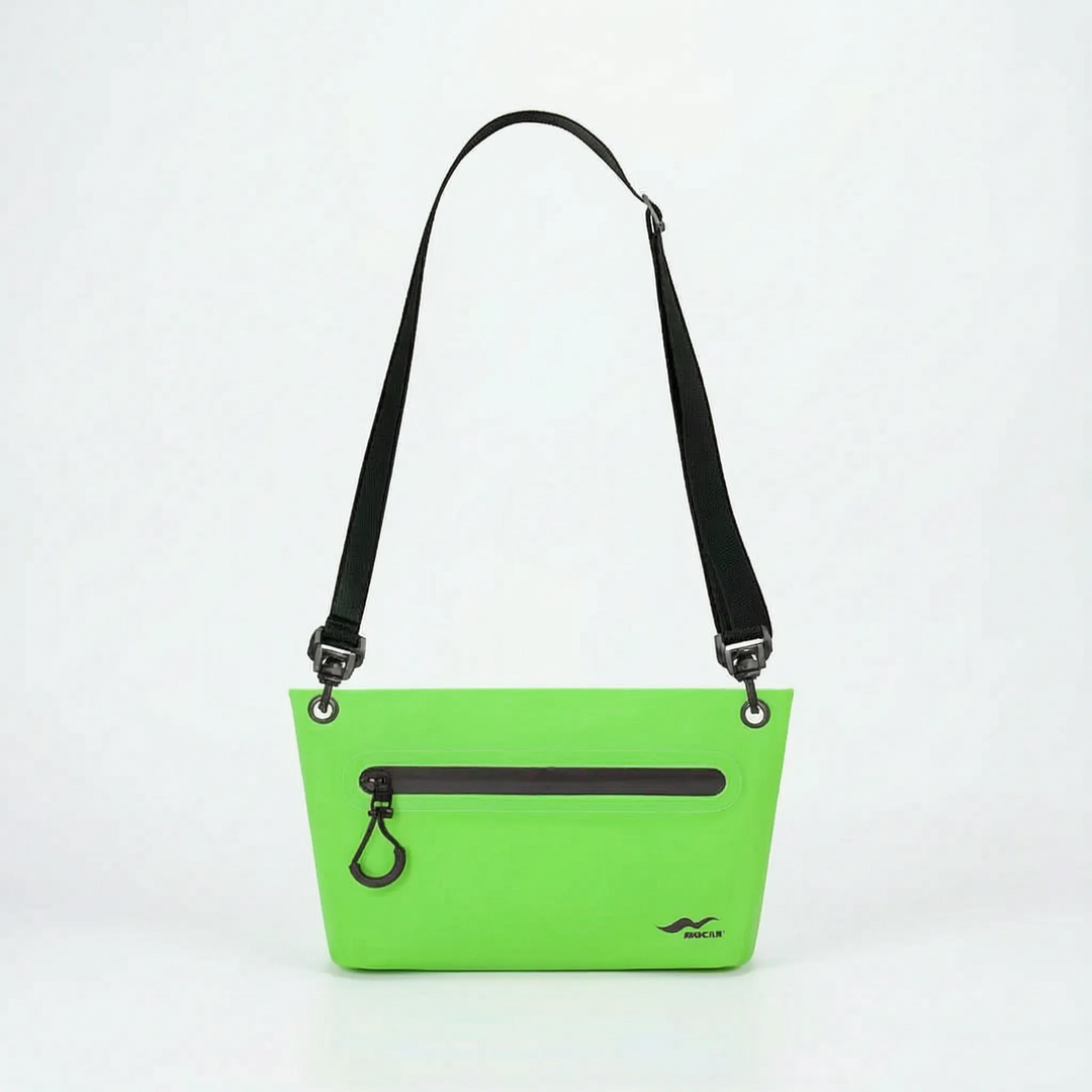 Versatile dry bag shoulder bag for essentials. Great for travel, hiking, camping, and watersports.
