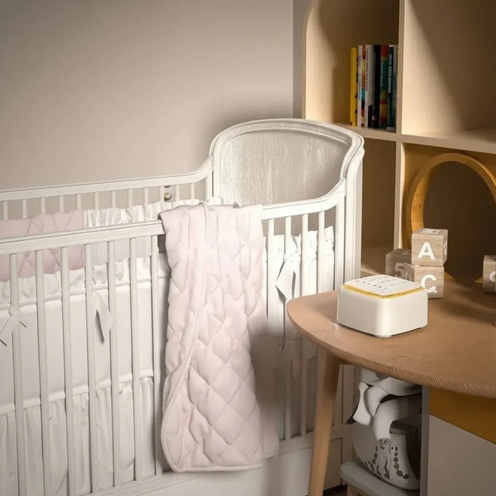 Portable sound machine, a powerful sleep aid for stress relief & restful nights.