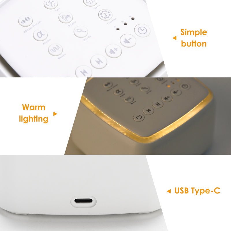 Sleek sleep sound machine for ultimate relaxation & health wellness, ideal for any room.