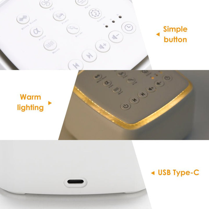 Sleek sleep sound machine for ultimate relaxation & health wellness, ideal for any room.