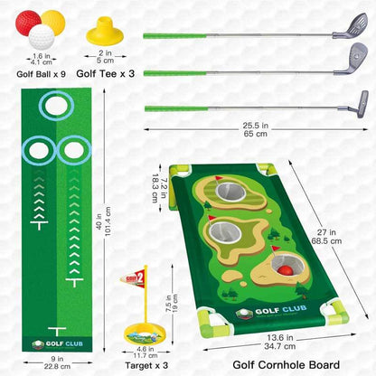 Educational golf toy for kids, a junior club set promoting hand-eye coordination and active play