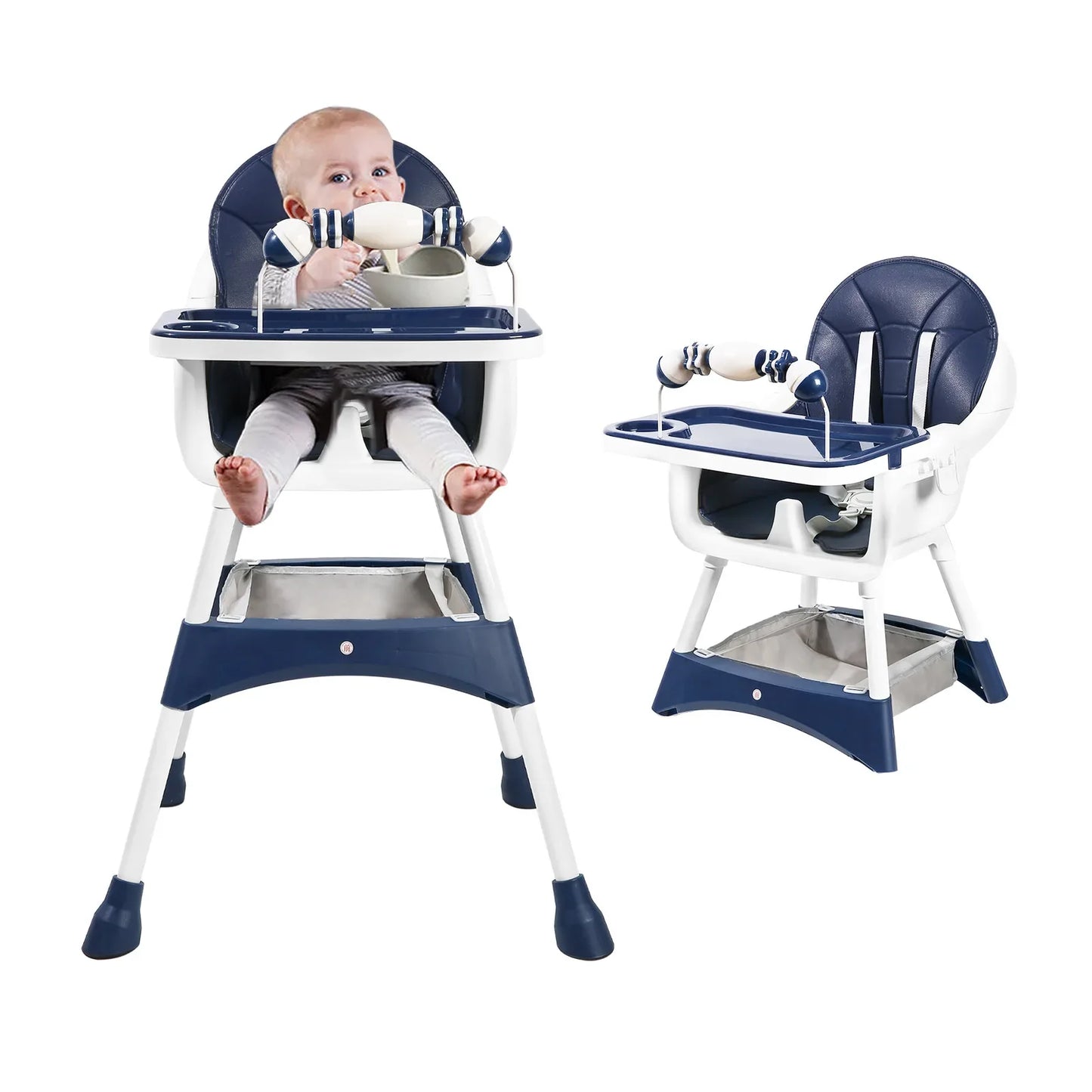 Ergonomic baby high chair, providing comfort and safety for infants during meal times