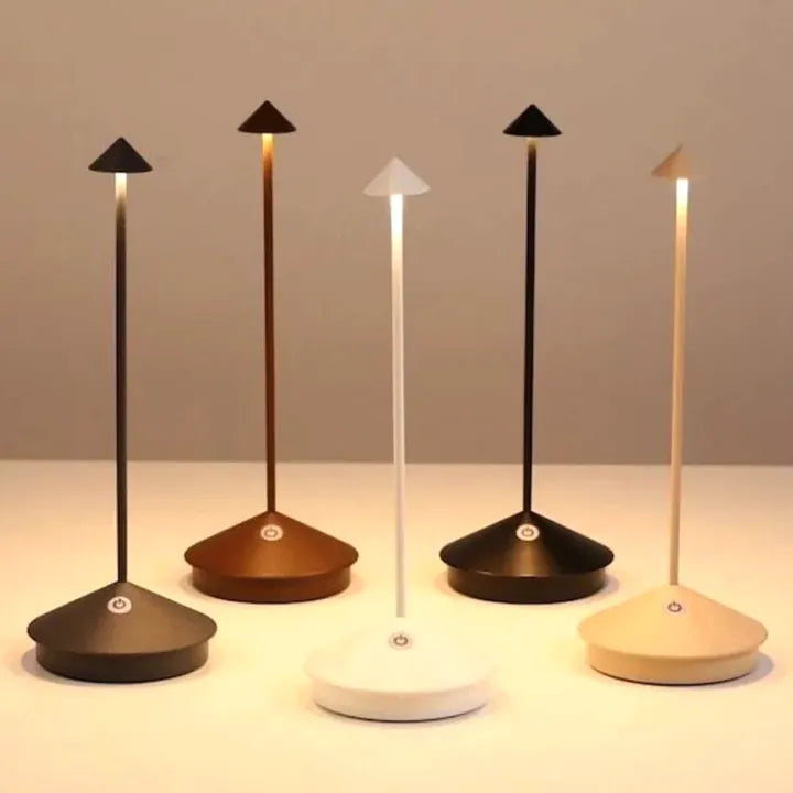 Create ambiance with this cordless rechargeable LED accent lamp for indoor & outdoor spaces.