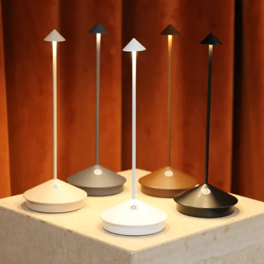 Long-lasting rechargeable battery LED lamp, cordless and portable for extended accent lighting.