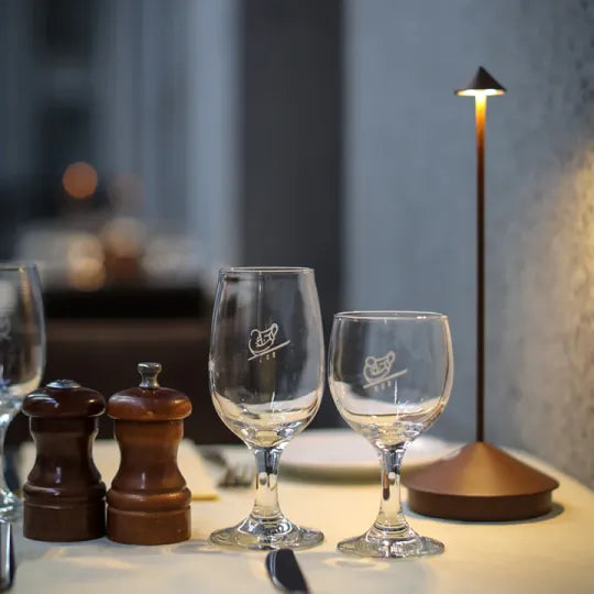 Portable cordless LED table lamp, ideal for indoor & outdoor accent lighting, rechargeable.