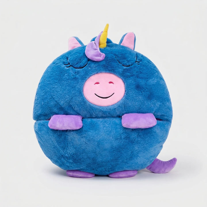 Versatile 2-in-1 kids animal plush sleeping bag and soft play mat; perfect cozy children's bedding for any child.