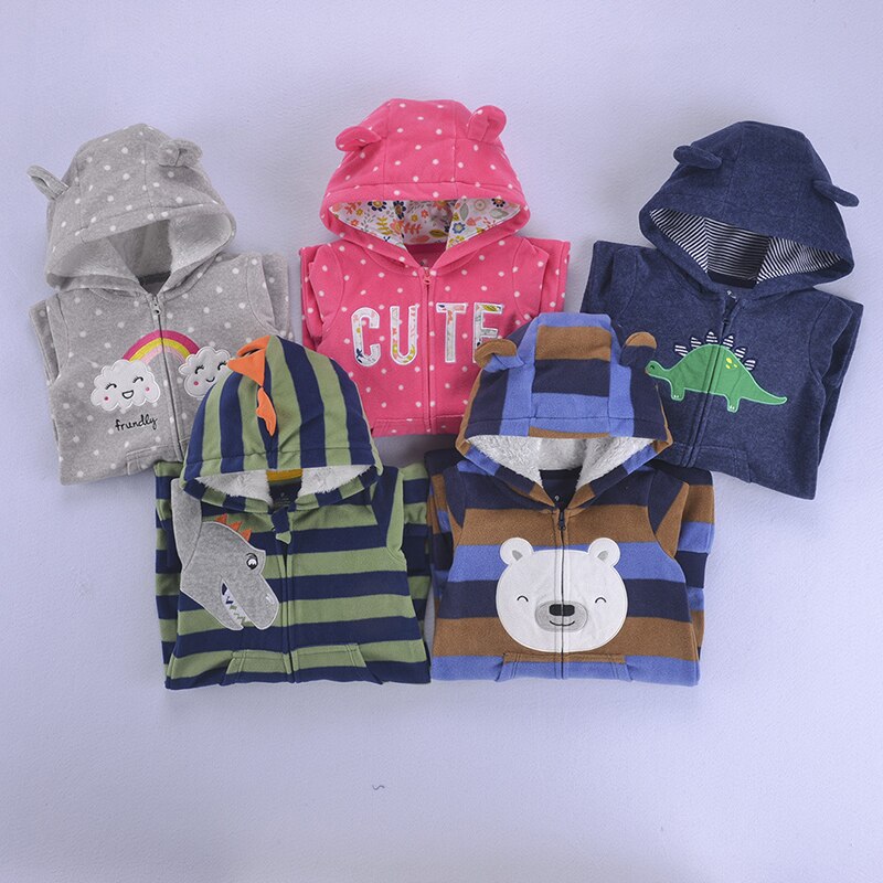 Unisex infant dragon print hooded jumpsuit, warm romper for baby's winter comfort