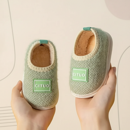 Toddler warm anti-slip winter slippers, combining comfort and safety.
