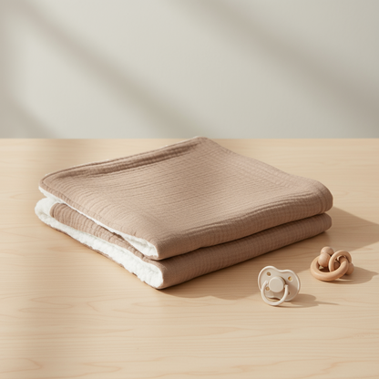 Comfortable polyester baby swaddle blanket, thick and breathable for everyday newborn use