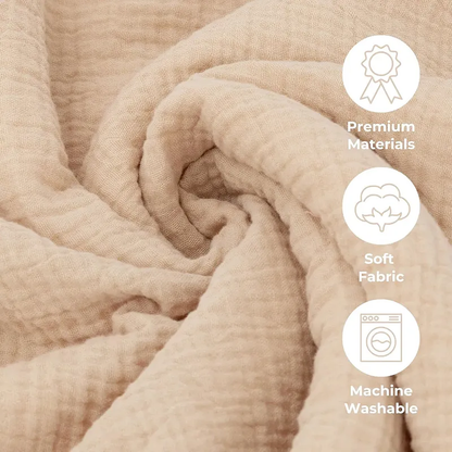 Versatile baby swaddle blanket, soft breathable polyester, doubles as nursing cover
