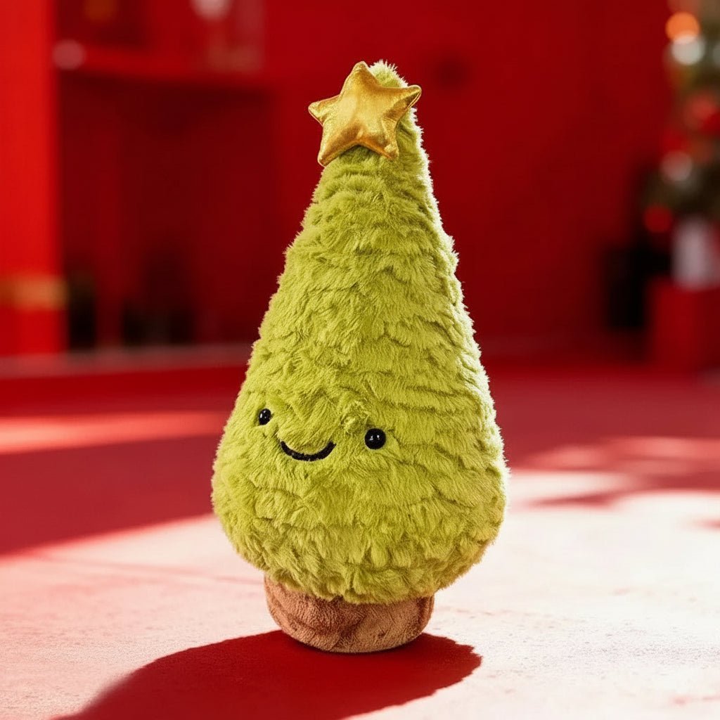 Unique plush Christmas tree decor, adds cozy festive spirit to your home, a perfect seasonal accent.
